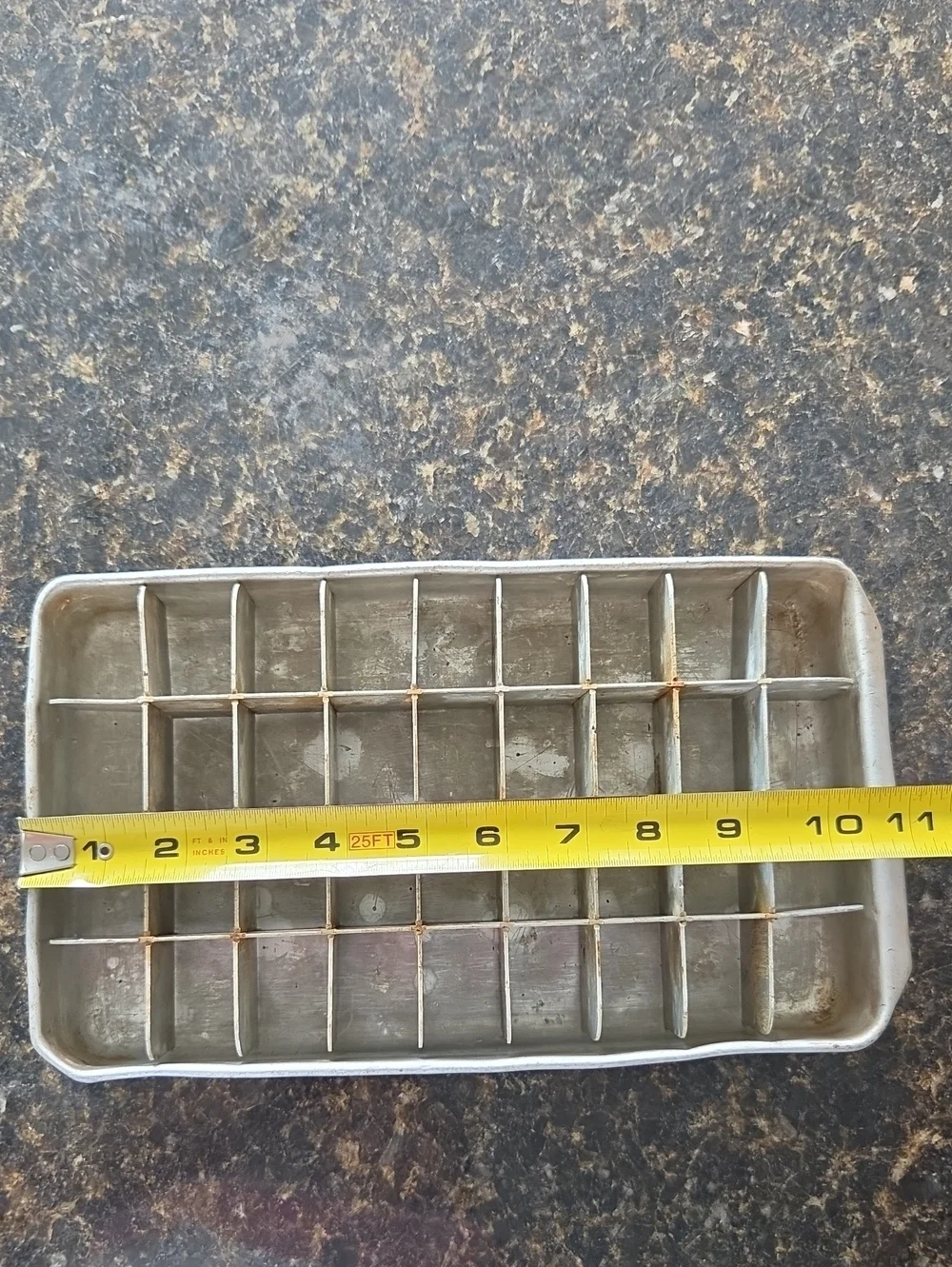 Vintage Large Aluminum Ice Cube 36 Cube Tray